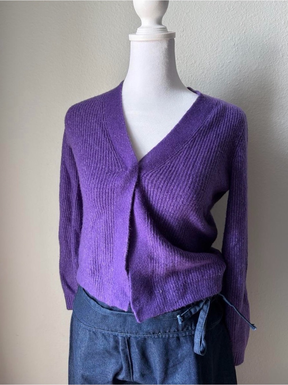 Purple V-Neck Women’s Sweater